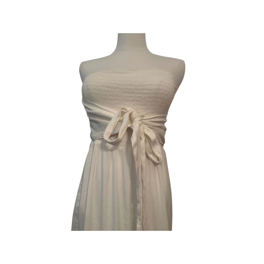 Tie Front Ruffle Ruffle Hem Tube Dress - Picture 9 of 16